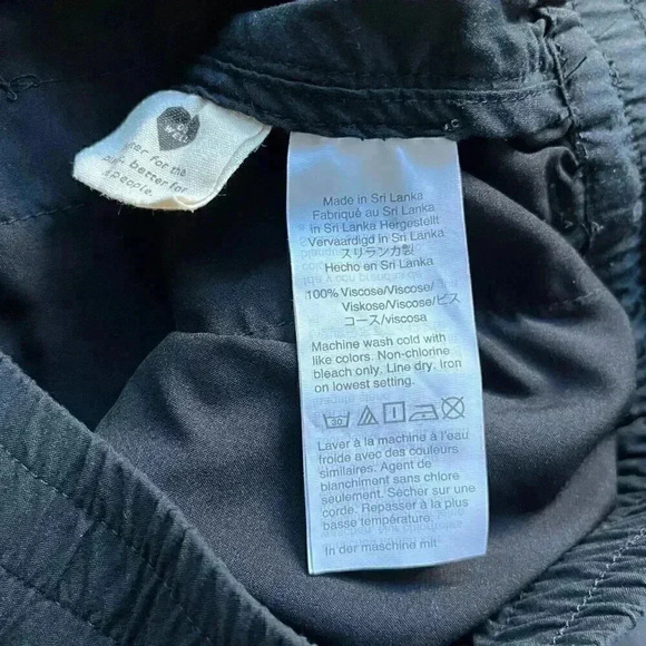 Madewell Dolphin Hem Track Trousers Size S Cropped Black Travel Lightweight Pant - Picture 8 of 8